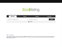 Tablet Screenshot of ecolisting.com
